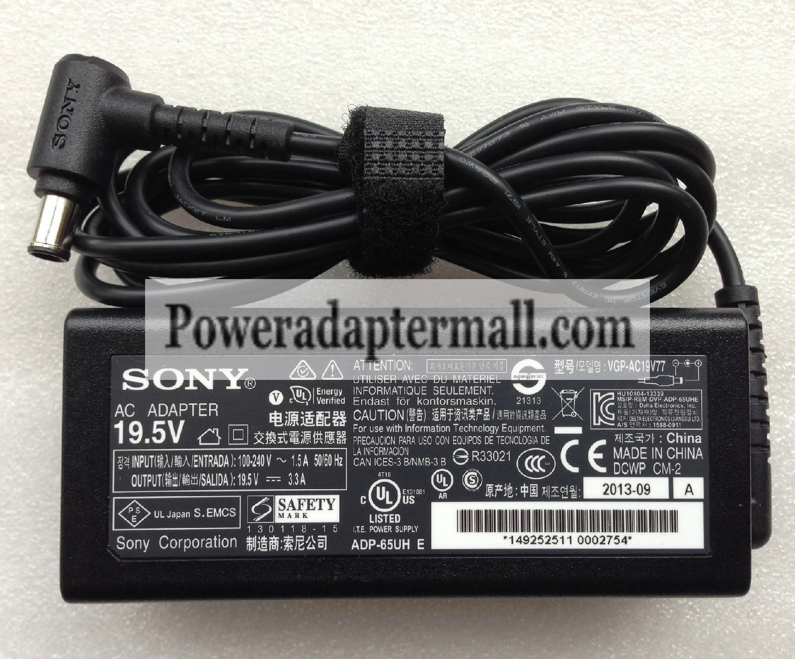 19.5V 3.3A Sony SVF15N12SF SVF15N12SG AC Adapter power supply